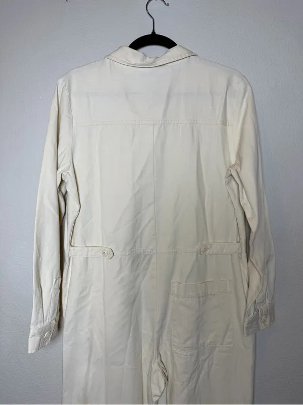 NWT Universal Thread Cream Utility Jumpsuit Long Sleeve Boilersuit Size 8 - Image 5