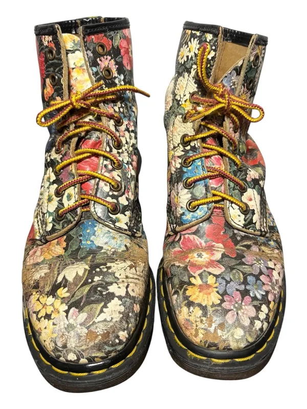 DR. MARTENS 1460 Vintage 90s Floral Boots - Image 3