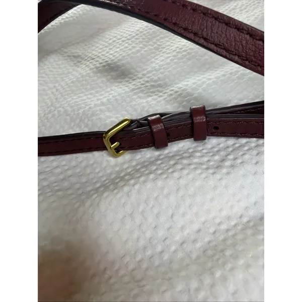 Fossil Emma Burgundy Leather/suede Crossbody Bag Purse - Image 11