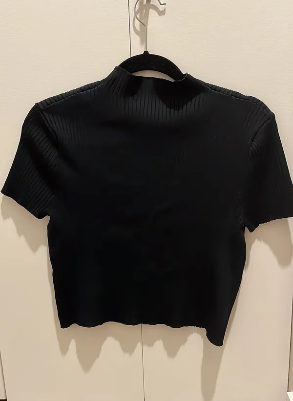 ZARA Rib-knit Mockneck Top - Image 2