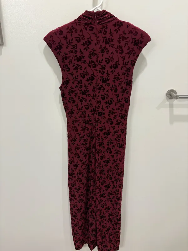 Taylor maroon velvet dress Red Size 8 - Image 2