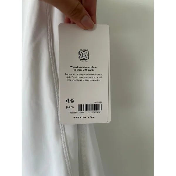 Athleta Ace White Athletic Tennis Dress NWT Size 2X - Image 6