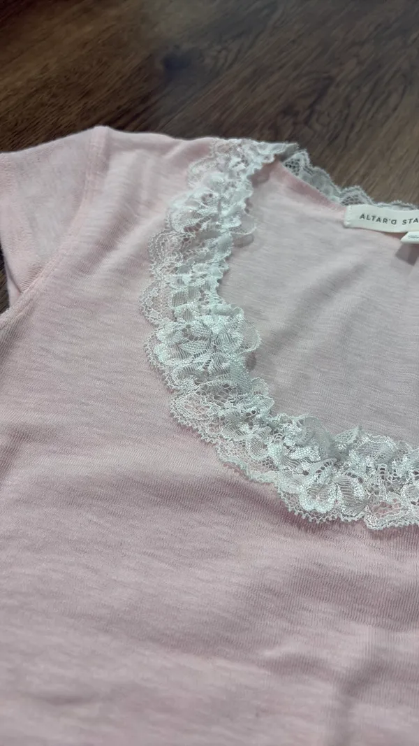 Altar'd State Cap Sleeve Lace Scoop Neck Top - Image 2