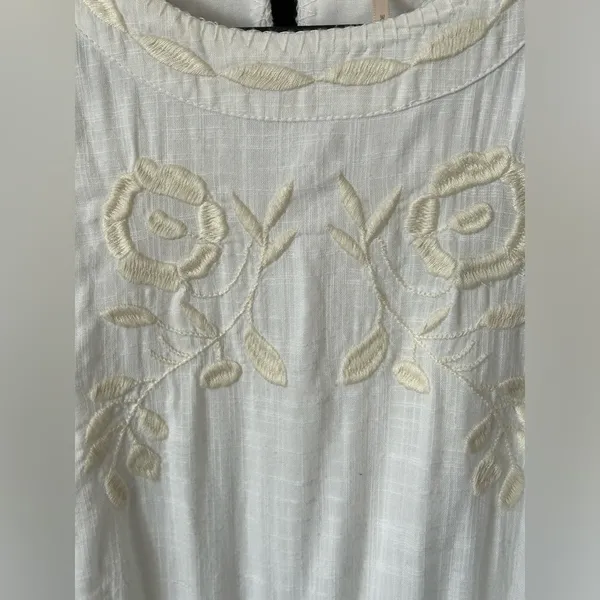 Free People Delightful Birds of Feather Dress in white Sz 4 - Image 3
