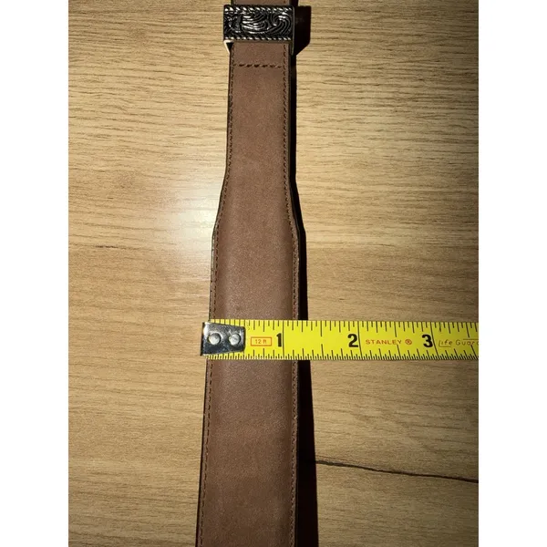 Banana Republic Leather‎ Belt Size 30 Italy Safari Travel 80s Vintage - Image 5