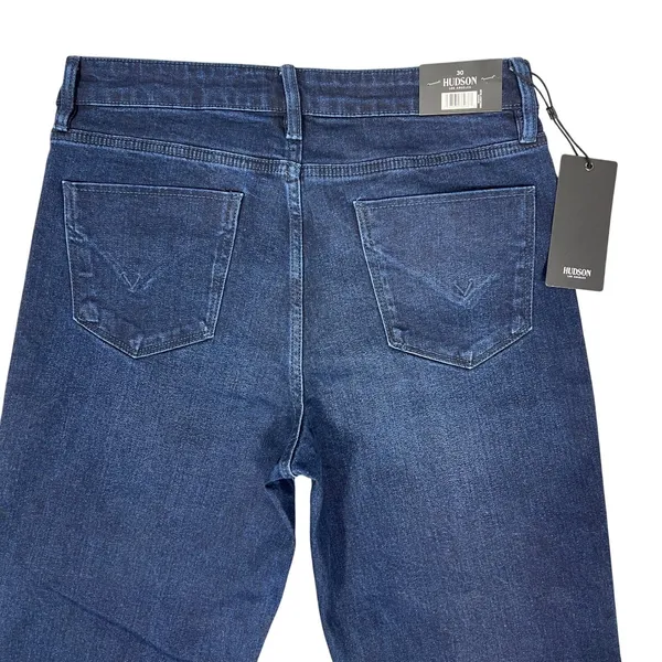 Hudson Straight Leg Jeans Sz 10 Dark Wash Stretch Denim Mid Rise Comfort NEW! - Image 8