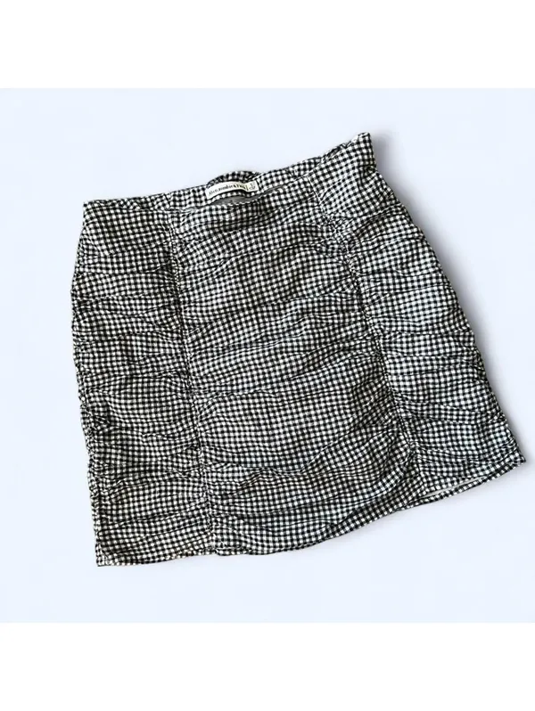 Abercrombie & Fitch gingham ruched preppy fairycore summer skirt Size Small - Image 2