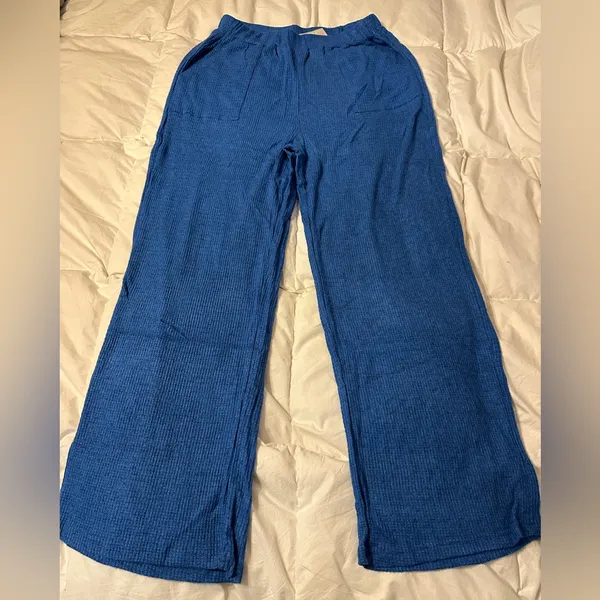 Retreat Wide Leg Waffle Knit Soft Lounge Pants - NWOT - Size L - Image 4