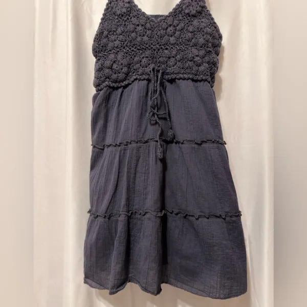 Athleta tiered boho sundress Crochet top XS - Image 7