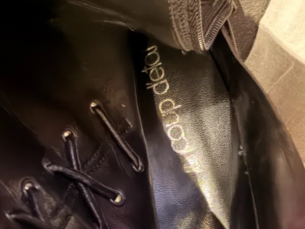 COUP D ETAT LEATHER RETRO VINTAGE 90S piont TOE SZ 8.5 Black Knee-High Boot - Image 6