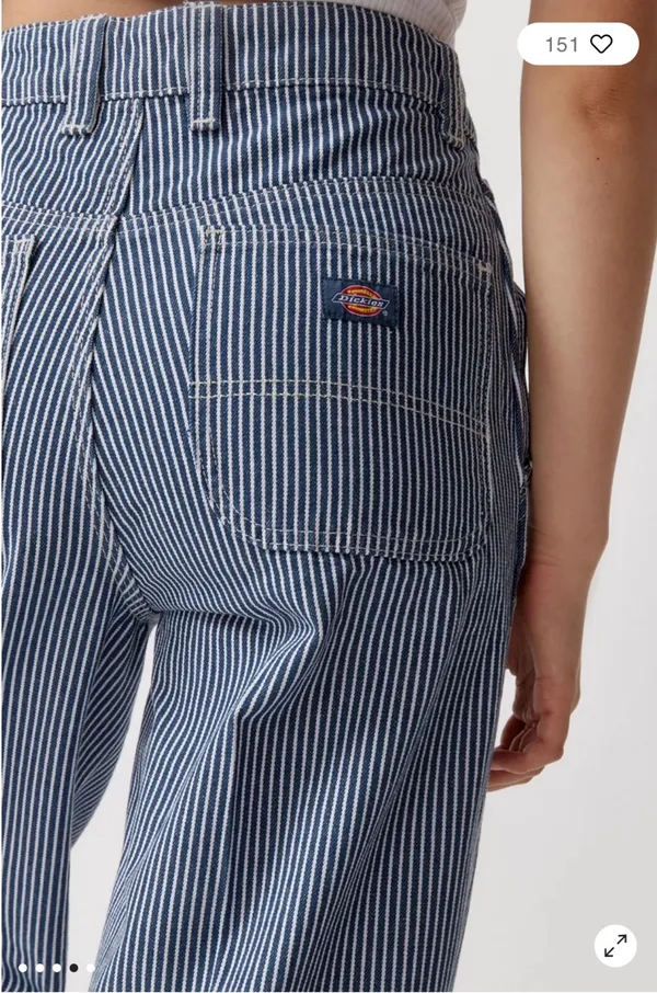 Dickies Striped Carpenter Denim Pants - Image 4