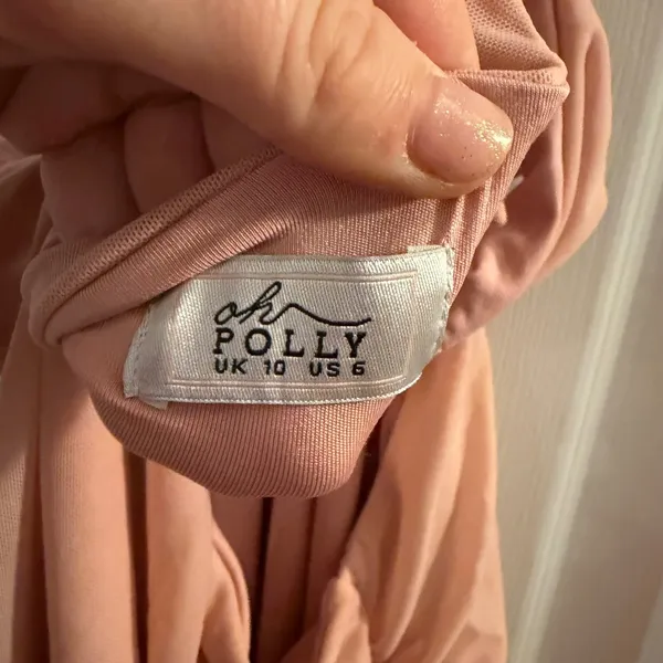 Oh Polly Halter Mini Dress Pink US 6 Cutout Ruched Bodycon ‎ Clubwear Night Out - Image 2