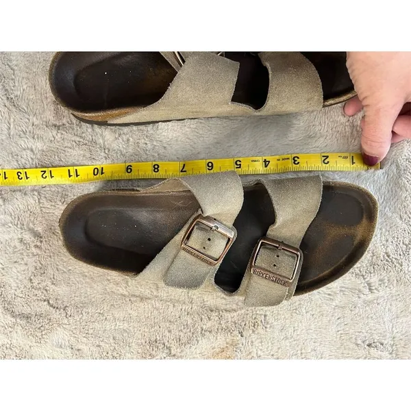 Birkenstock Arizona Women's Sandals Size 7 Brown Suede Slip-On Casual - Image 7