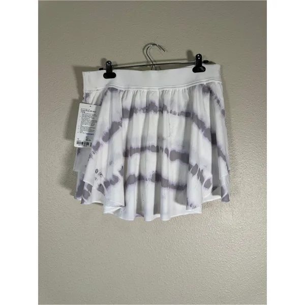 Lululemon White Purple Tie Dye Sporty Mini Skirt Skort Womens 14 Athletic Casual - Image 8