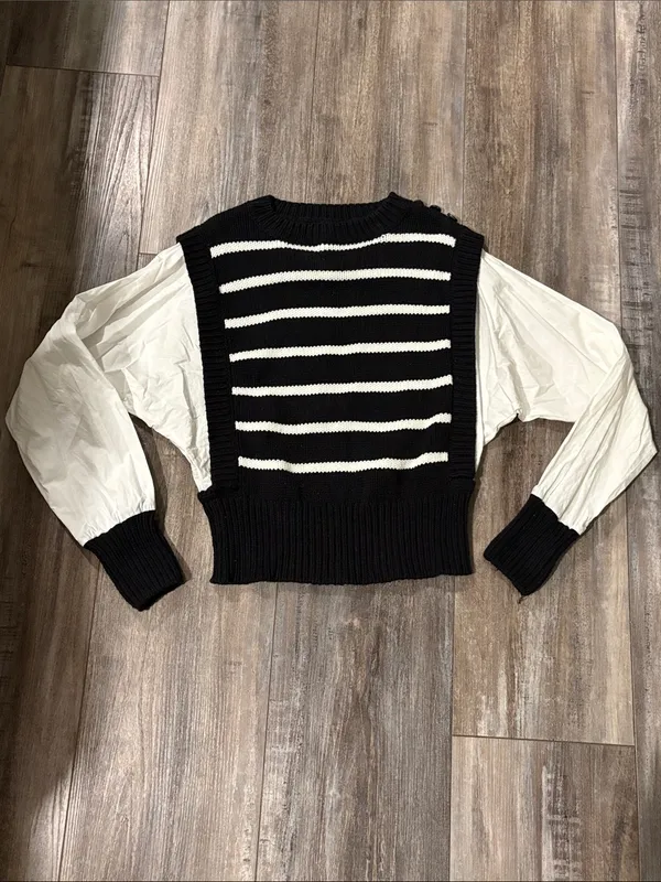 ANTHROPOLOGIE Layered Sweater Vest Medium - Image 5