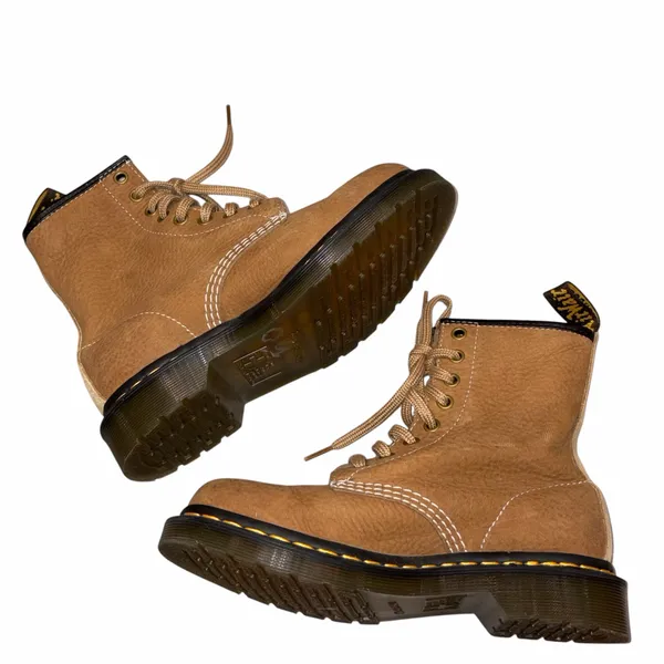 Dr. Martens Brown Tumbled Nubuck Leather Savannah Combat Boots 5 - Image 6