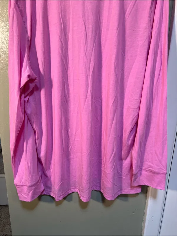 Joe Boxer Women’s Plus Size 2X Pajama Top Light Pink Long Sleeve Important Stuff - Image 8