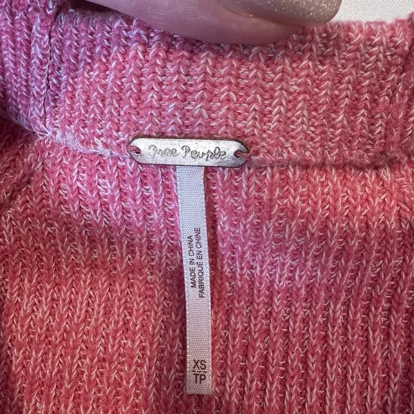 Free People Size-XS/T Women's Too Good Pink Pullover Knit‎ Sweater - Image 3