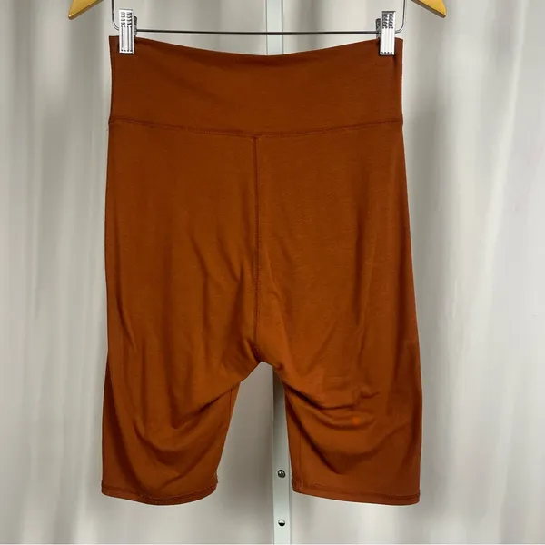 Pinkblush Medium Rust Bike Shorts Maternity High Waist Stretchy Casual - Image 2