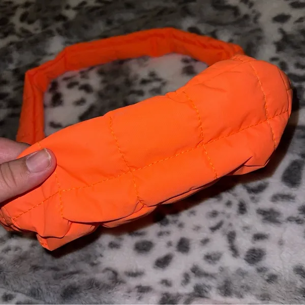 Unbranded Quilted puffer purse Orange - Image 6