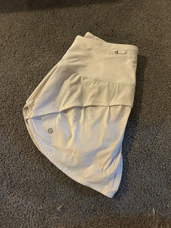 White Lululemon Speed Up Shorts 4" 4 - Image 3
