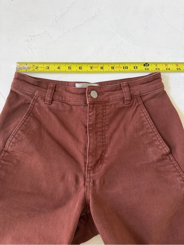 Everlane The Utility Barrel Pant Brown Rosewood Size 2 - Image 7