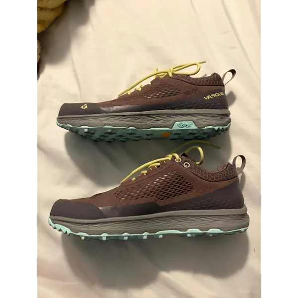Vasque Satoru Trail LT Low‎ Hiking Shoes Brown Yellow Vibram Gorpcore Womens 7.5 - Image 7