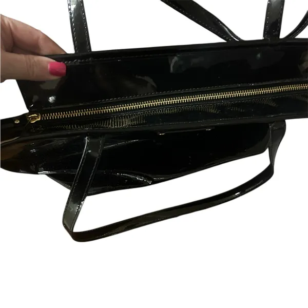 Kate Spade Black Perforated Harmony Metro Patent Leather Tote - Image 3