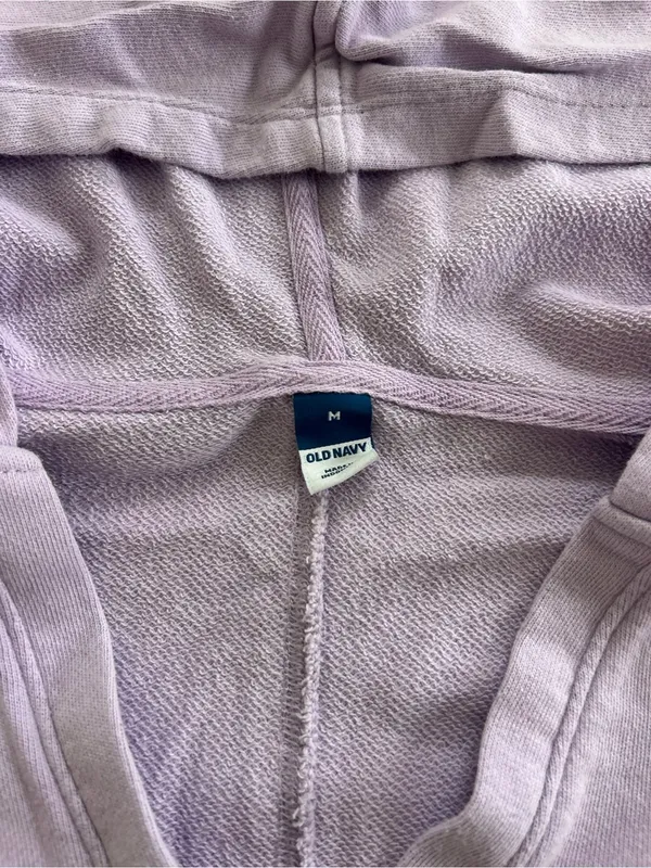 Lavender Hooded V-Neck Sweater - Image 2
