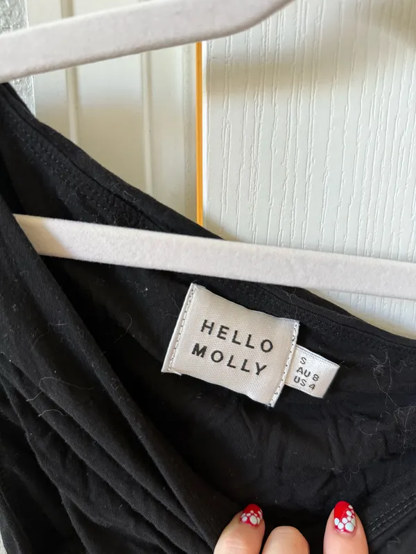 Hello Molly IN MY CART OFF SHOULDER CROP TOP BLACK - Image 3
