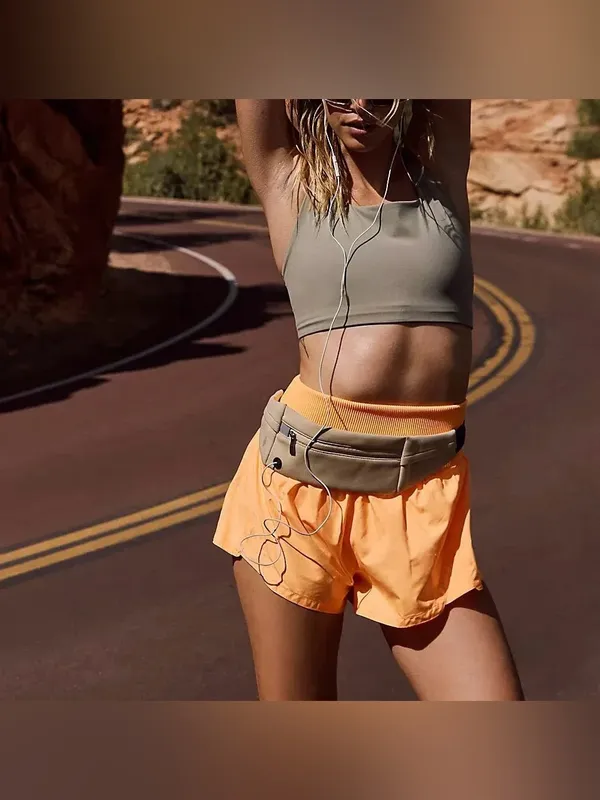 NWT Free People FP Movement Carpe Diem Shorts - Neon Clementine Orange - Medium - Image 3