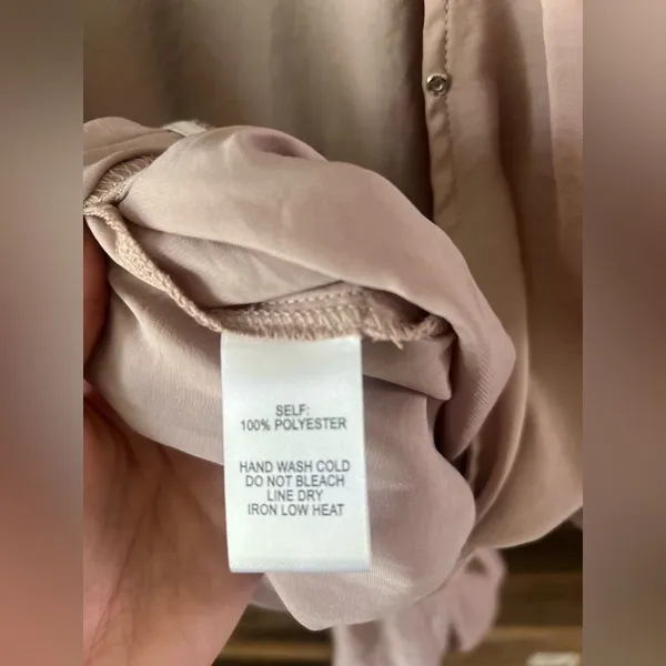 NWT Lulus Blush Kimono Sleeve Wrap Romper – Size XS - Image 4