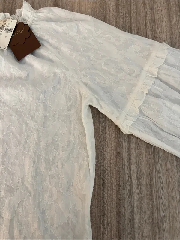 Forever That Girl x Anthropologie Long Sleeve Justine Blouse Women’s Small - Image 13