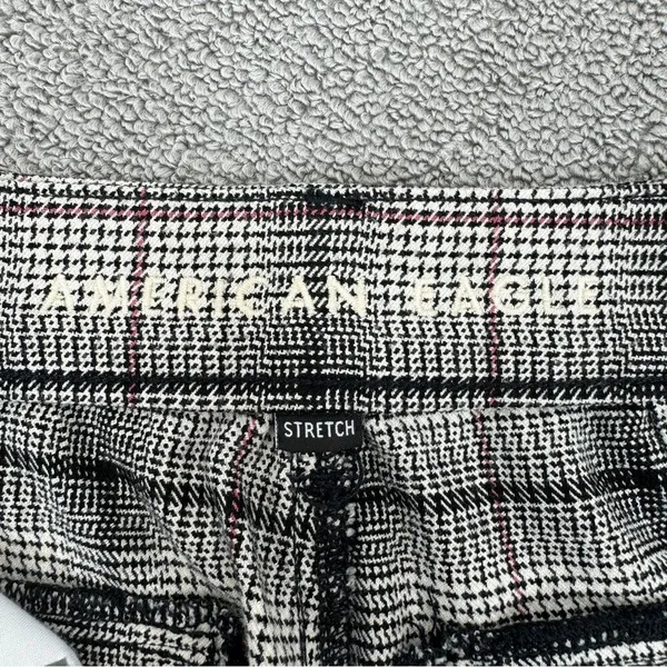 American Eagle Outfitters Plaid Flannel Super High‎ Rise Skinny Trousers Beige 4 - Image 10
