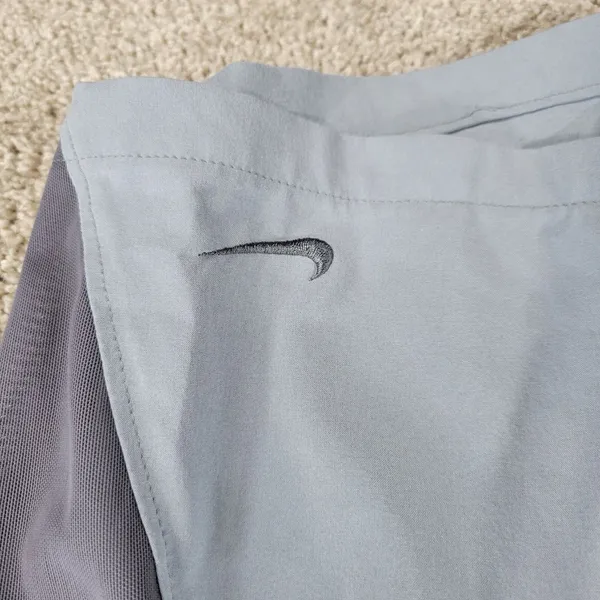 Nike Womens Dri Fit Shorts M Blue Gray Brief Lined Gym Running Active Pull On - Image 12