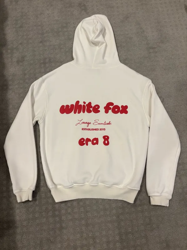 White Fox Era 8 Oversized Hoodie Cherry Cream - Image 3