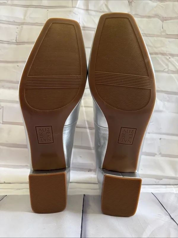 Naturalizer Silver Square-Toe Ballet Flats - Image 14