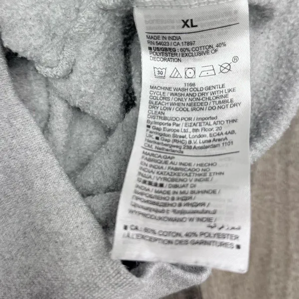 Gap gray minimalistic retro hoodie - Image 5