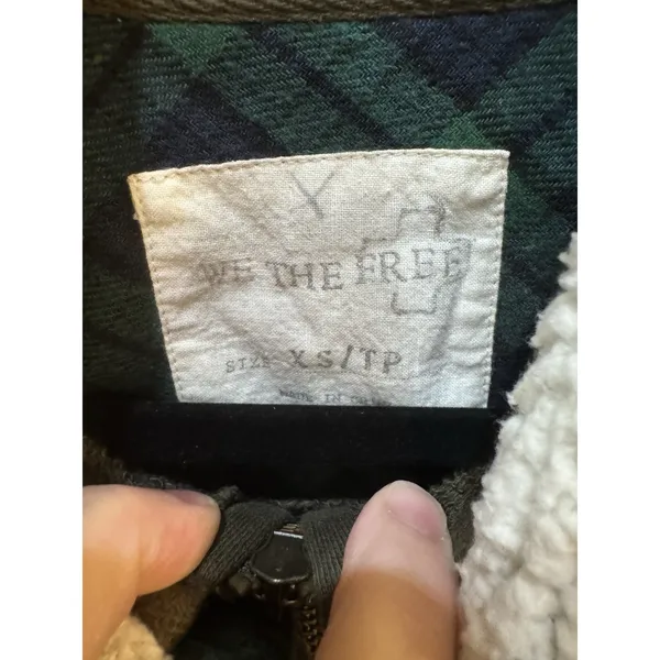 We The Free Fairisle Bomber Jacket Size XS Wool Cotton Utility - Image 7