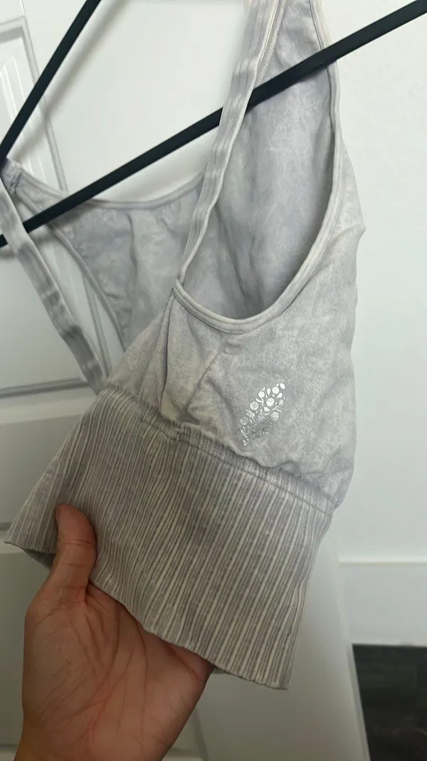 Free People Movement Grey Crop Top - Image 3