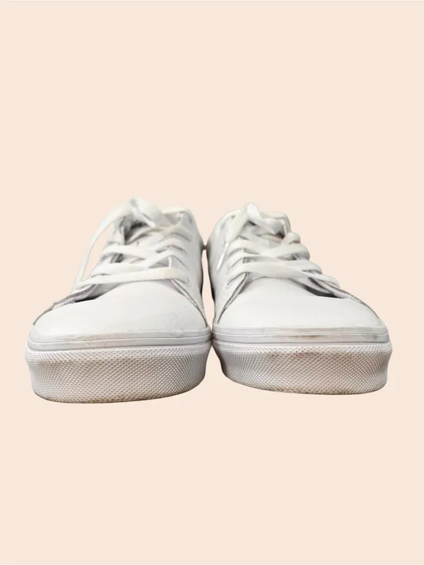 Vans Leather Classic White Low-Top Sneakers - Image 6