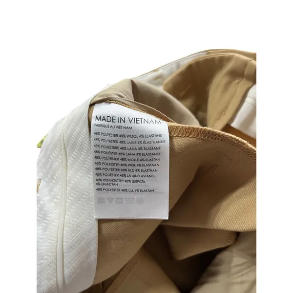 Club Monaco PANTS SIZE 2 Wool Blend High Waist Ankle Tan PREPPY CAREER NEUTRAL - Image 8
