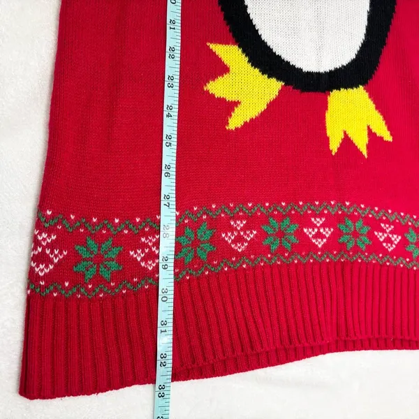 UNITED STATES SWEATERS Penguin Holiday Christmas Xmas‎ Tunic Sweater Women L - Image 9