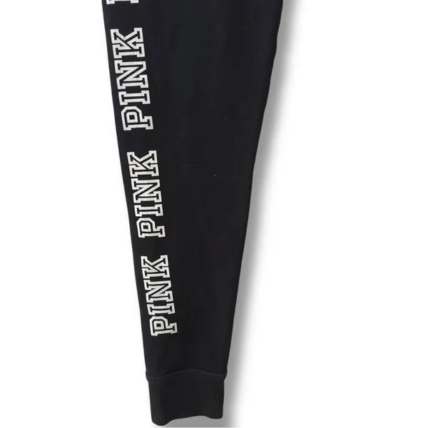 PINK Victoria's Secret | EUC Black with Plum Waistband Jogger Sweatpants (sz XS) - Image 7