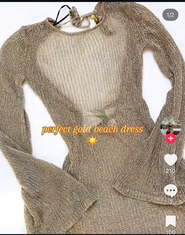 H&M Gold cover up - Image 2