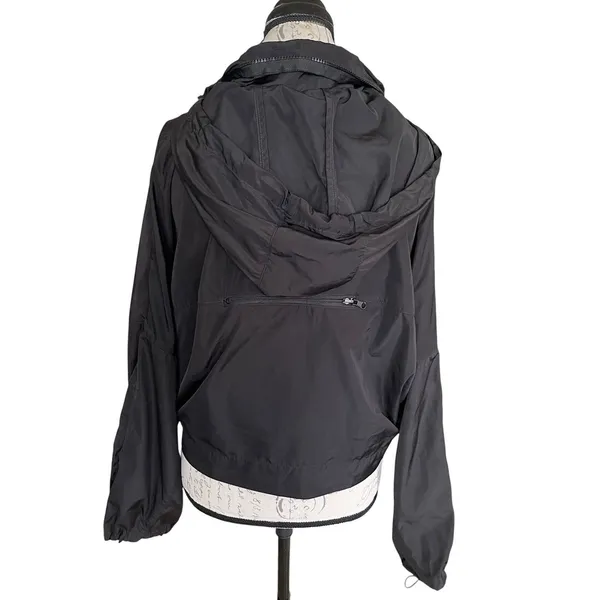 Zara Cropped Jacket Black Small Long Sleeve Fall Winter Windbreaker Gorpcore - Image 3