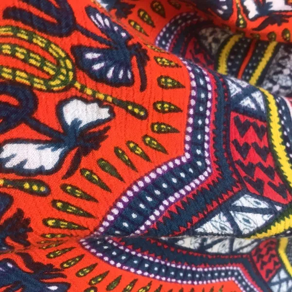 Jessica Taylor Rayon Teresa Orange Printed V-Neck Flowy Sleeveless Dress Size L - Image 6