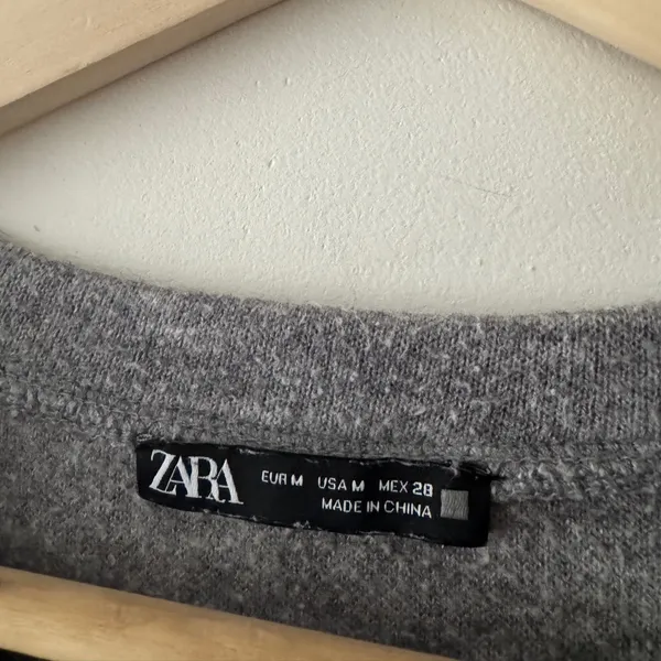 Zara Gray Pullover‎ Sweater Sweatshirt Top - Image 5