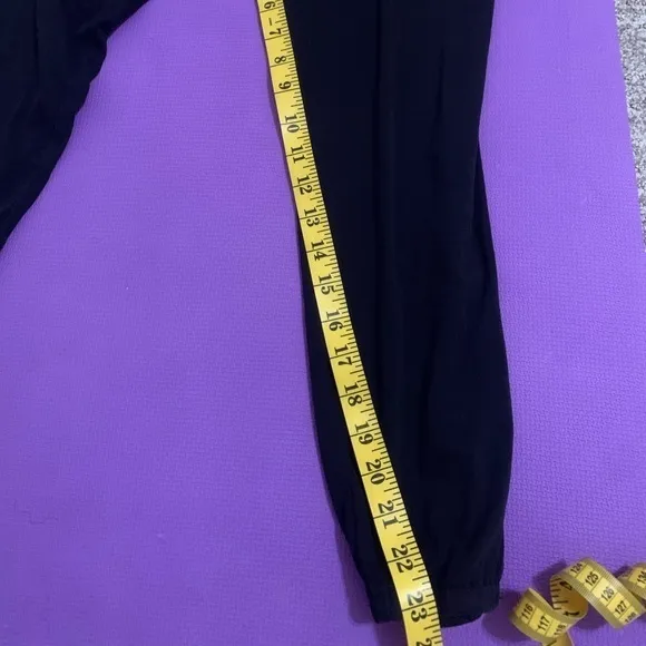 Pomelo Elastic Waist Cropped Jogger Pants - Black‎ Size M - Image 9