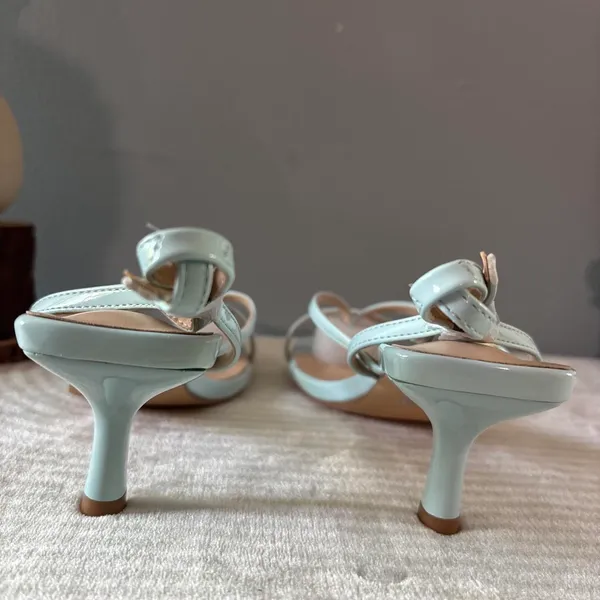 & Other Stories Pretty Light Blue Kitten Heels - Image 4